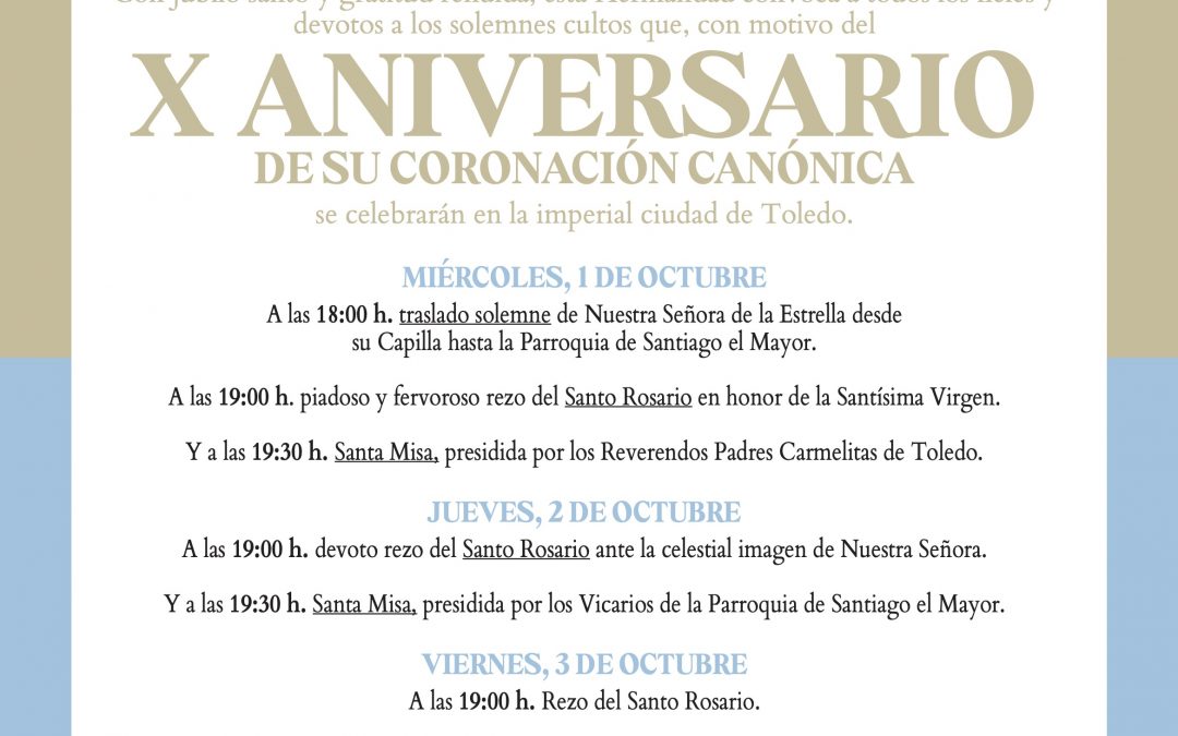 X Aniversario de la Coronación Canónica de Nuestra Señora de la Estrella